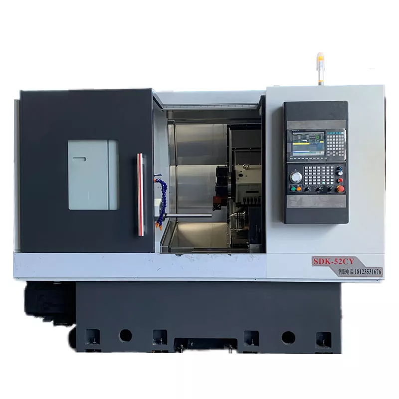 Alat mesin CNC senyawa Turn-Mill yang diinterpolasi